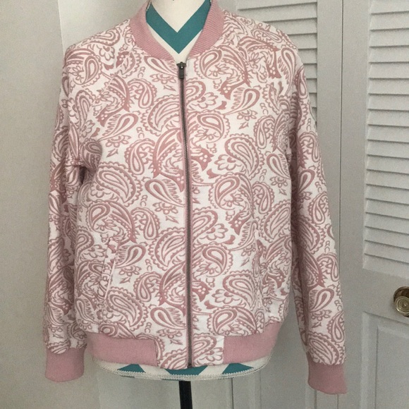 Victoria Beckham Jacquard Bomber Jacket Blush - M - Picture 3 of 8